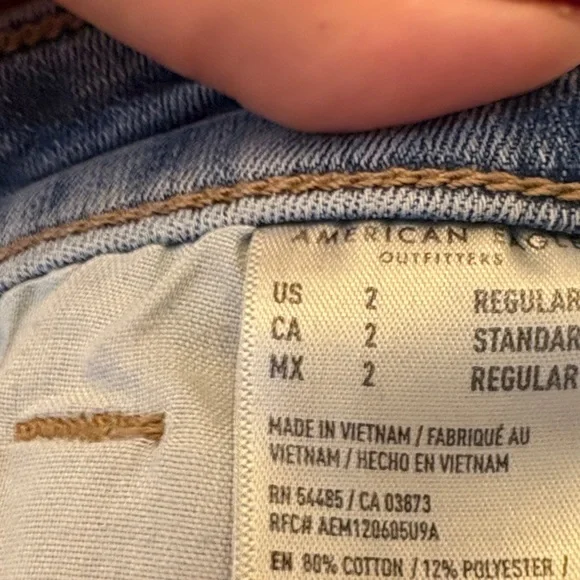 American Eagle Outfitters Light Blue Straight Leg Jeans - Picture 7 of 8